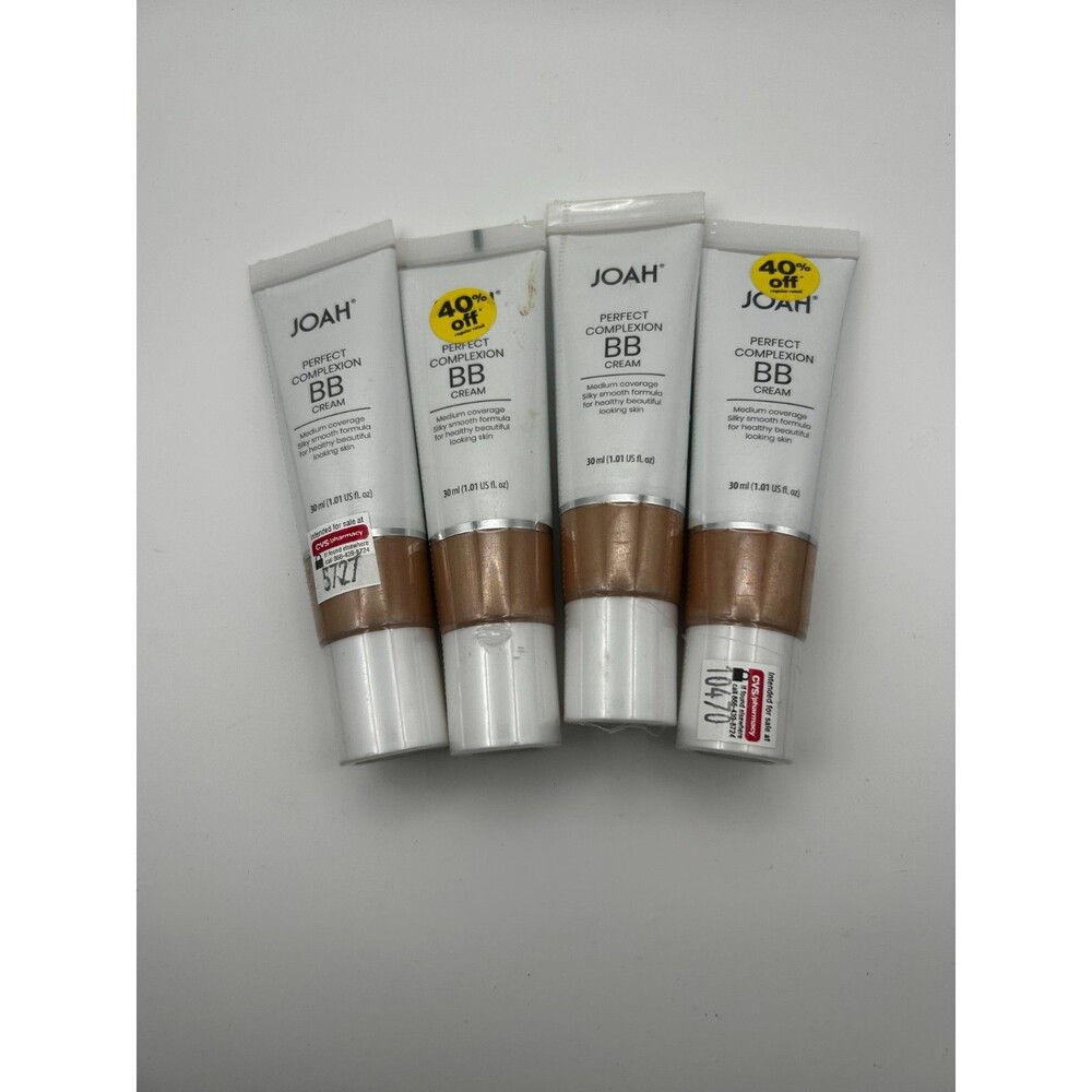 Lot of 4 JOAH Perfect Complexion BB Cream JBB300 Honey 1.01 oz / 30ml Each NEW